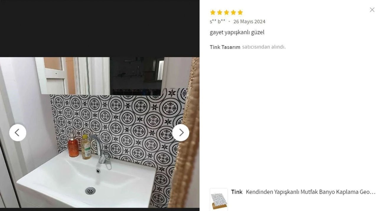 Bathroom Covering with Decorative Self-Adhesive PVC Tiles
