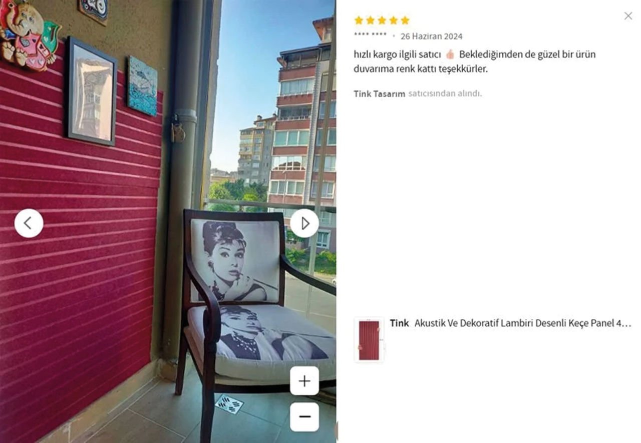 Kaplama malzemesi olarak Akustik Keçe Panel