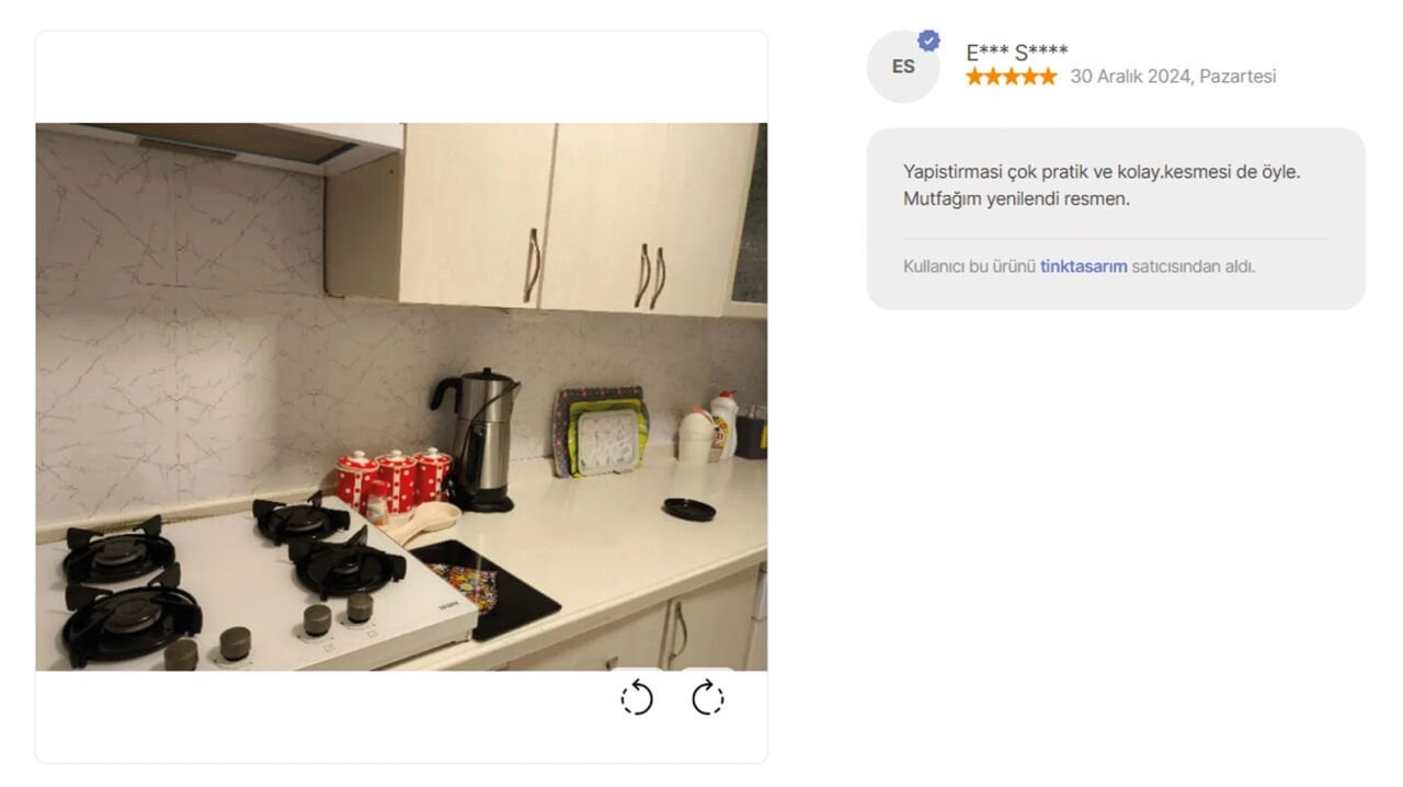 Use a Trendy Product for Kitchen Renovation with Marble Patterned Panel