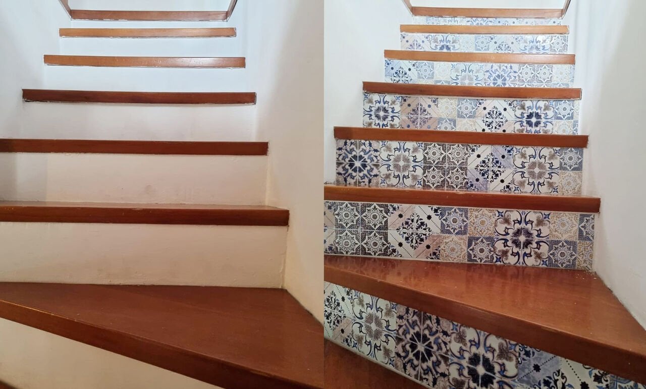 Application of PVC Tiles on Staircase Facades