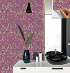 Tink Self Adhesive Geometric Belt Patterned 30x30 cm PVC Ceramic Tile Coating