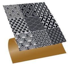 Tink Self Adhesive Black White Geometric Patterned 30x30 cm PVC Ceramic Tile Covering