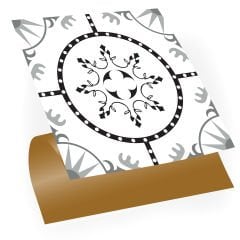 Tink Self Adhesive Geometric Solo Patterned 30x30 cm PVC Ceramic Tile Coating