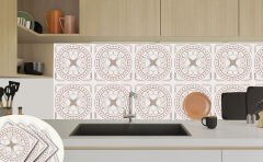 Tink Kendinden Yapışkanlı Soft Yuvarlak Desenli 30x30 cm Pvc Seramik Fayans Kaplama