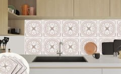 Tink Kendinden Yapışkanlı Soft Yuvarlak Desenli 30x30 cm Pvc Seramik Fayans Kaplama