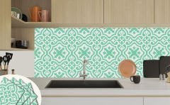 Tink Self Adhesive Green Solo Patterned PVC Tile Covering 30x30 cm