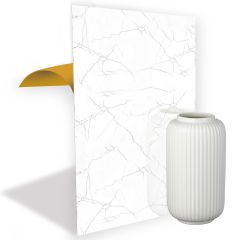 Tink Silver Mermer Desenli Panel Pvc 41X62 cm 1 m² (4 Adet)
