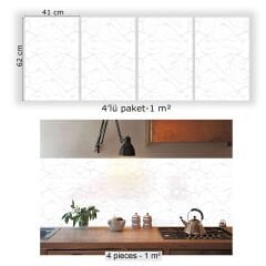 Tink Silver Mermer Desenli Panel Pvc 41X62 cm 1 m² (4 Adet)