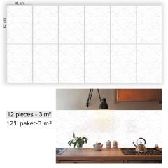 Tink Silver Mermer Desenli Panel Pvc 41X62 cm 1 m² (4 Adet)