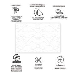 Tink Silver Mermer Desenli Panel Pvc 41X62 cm 1 m² (4 Adet)