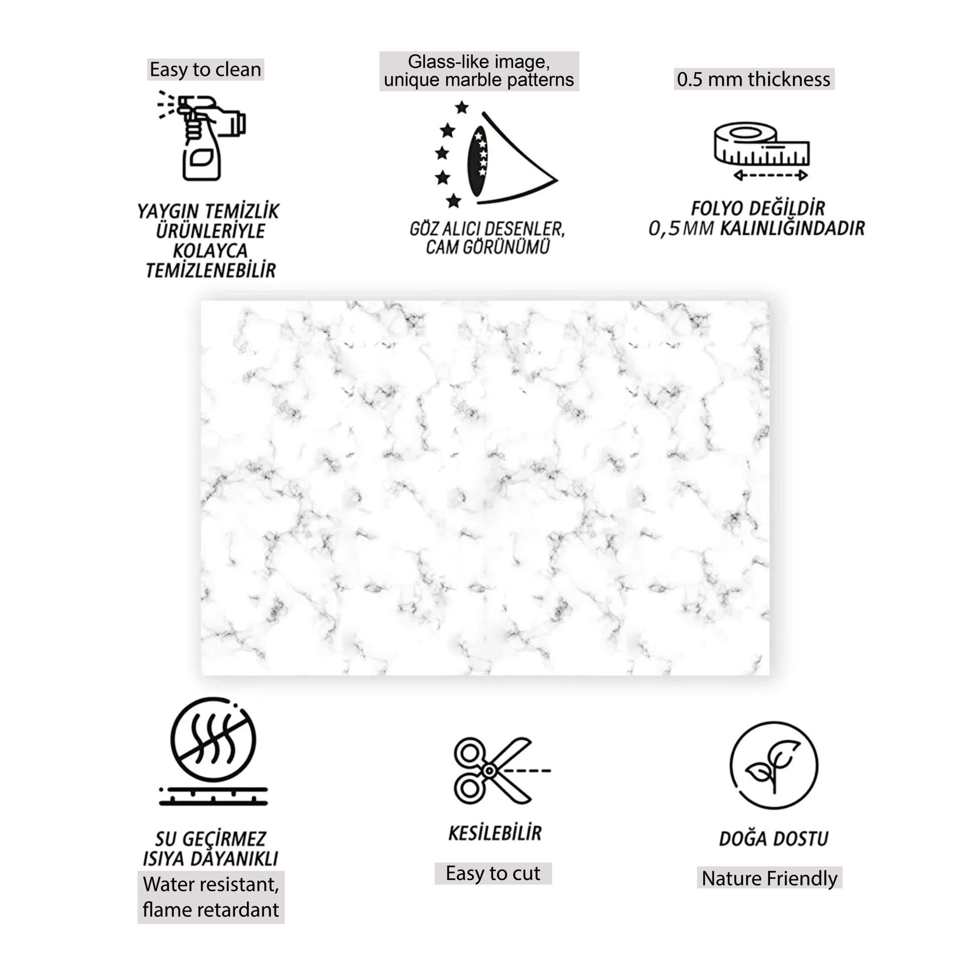 Tink Granit Mermer Desenli Panel Pvc 41X62 cm