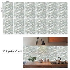 Tink Green Agate Marble Patterned Panel Pvc 41X62 cm