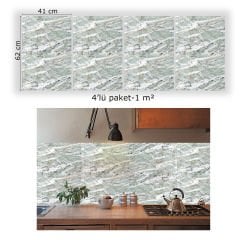 Tink Green Agate Marble Patterned Panel Pvc 41X62 cm