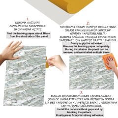 Tink Yeşil Agat Mermer Desenli Panel Pvc 41X62 cm