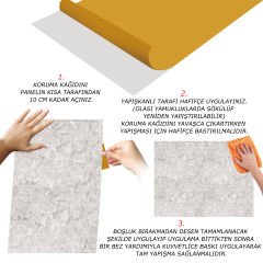 Tink Gray Stained Marble Patterned Panel Pvc 41X62 cm 1 m² (4 Pieces)