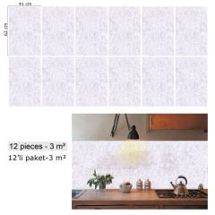 Tink Antrasit Mermer Desenli Panel Pvc 41X62 cm 1 m² (4 Adet)