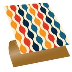 Tink Kendinden Yapışkanlı Renkli Dalga Desenli Pvc Karo Kaplama 30x30 cm