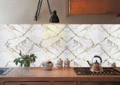 Tink Yellow Striped Marble Patterned Panel Pvc 41X62 cm