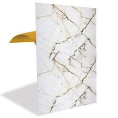 Tink Sarı Çizgili Mermer Desenli Panel Pvc 41X62 cm 1 m² (4 Adet)
