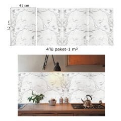 Tink Çizgili Mermer Desenli Panel Pvc 41X62 cm 3 m² (12 Adet)