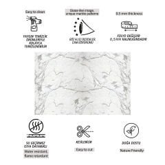 Tink Çizgili Mermer Desenli Panel Pvc 41X62 cm