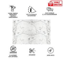 Tink Çizgili Mermer Desenli Panel Pvc 41X62 cm 3 m² (12 Adet)