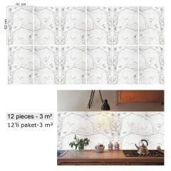 Tink Çizgili Mermer Desenli Panel Pvc 41X62 cm