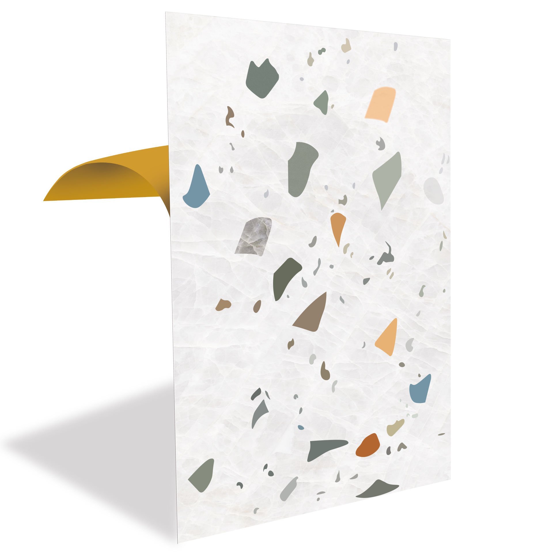 Tink Terrazzo Marble Patterned Panel Pvc 41X62 cm 1 m² (4 Pieces)