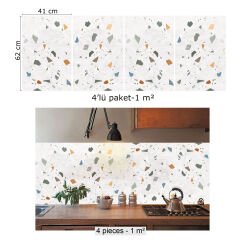 Tink Terrazzo Mermer Desenli Panel Pvc 41X62 cm