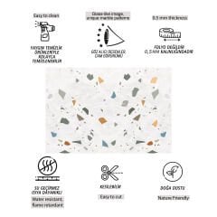 Tink Terrazzo Mermer Desenli Panel Pvc 41X62 cm 1 m² (4 Adet)