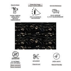 Tink Gold Siyah Mermer Desenli Panel Pvc 41X62 cm 1 m² (4 Adet)