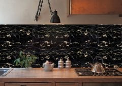 Tink Gold Siyah Mermer Desenli Panel Pvc 41X62 cm 1 m² (4 Adet)