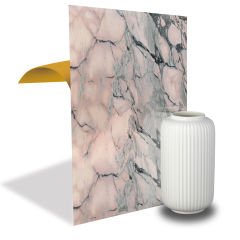 Tink Pembe Mermer Desenli Panel Pvc 41X62 cm 1 m² (4 Adet)