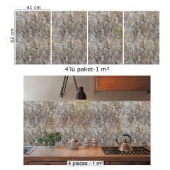 Tink Yeşim Mermer Desenli Panel Pvc 41X62 cm 1 m² (4 Adet)