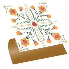 Tink Kendinden Yapışkanlı Portakal Çiçeği Desen 30x30 cm Pvc Karo Kaplama