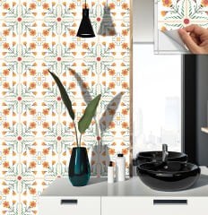 Tink Kendinden Yapışkanlı Portakal Çiçeği Desen 30x30 cm Pvc Karo Kaplama