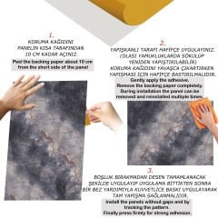Tink Kırmızı Çizgi Mermer Desenli Panel Pvc 41X62 cm