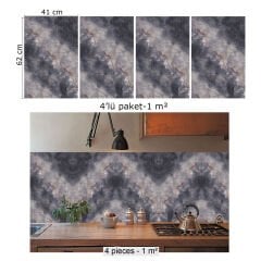 Tink Kırmızı Çizgi Mermer Desenli Panel Pvc 41X62 cm