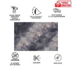 Tink Red Line Marble Patterned Panel Pvc 41X62 cm