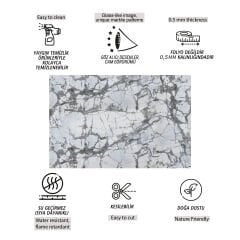 Tink Siyah Çizgili Mermer Desenli Panel Pvc 41X62 cm