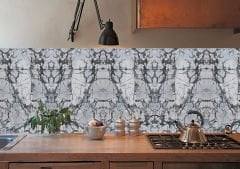 Tink Black Striped Marble Patterned Panel Pvc 41X62 cm