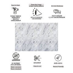 Tink Gri Dalgalı Mermer Desenli Panel Pvc 41X62 cm