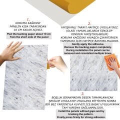 Tink Gri Dalgalı Mermer Desenli Panel Pvc 41X62 cm