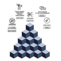 Tink Kendinden Yapışkanlı Popart  Altıgen Pvc Karo Kaplama 27x31 cm