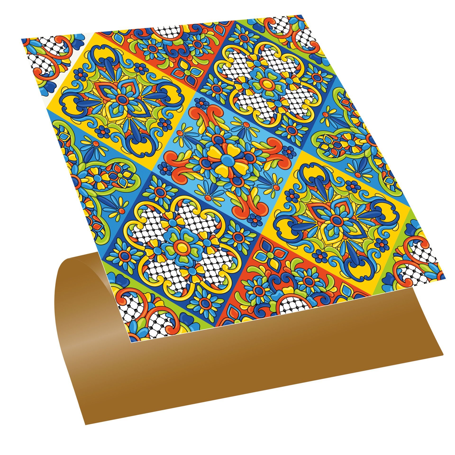 Tink Kendinden Yapışkanlı Talavera Desenli 30x30 cm Pvc Karo Kaplama