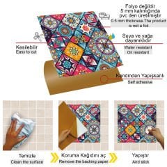 Tink Kendinden Yapışkanlı Pembe Karo Desenli 30x30 cm Pvc Karo Kaplama