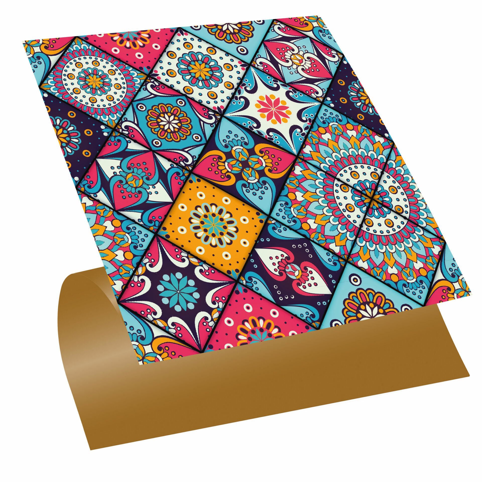 Tink Kendinden Yapışkanlı Pembe Karo Desenli 30x30 cm Pvc Karo Kaplama