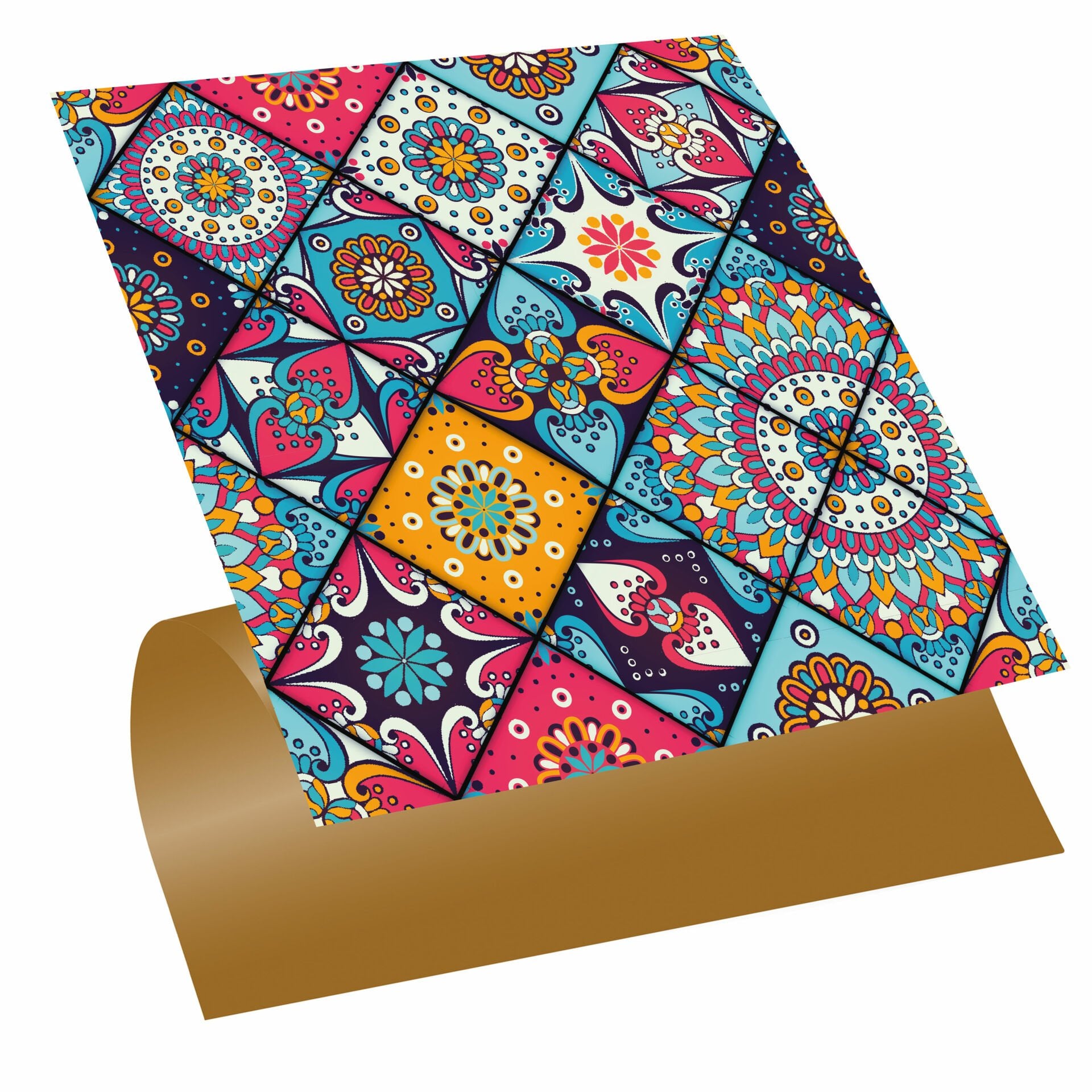 Tink Kendinden Yapışkanlı Pembe Karo Desenli 30x30 cm Pvc Karo Kaplama