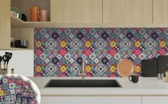 Tink Kendinden Yapışkanlı Pembe Karo Desenli 30x30 cm Pvc Karo Kaplama