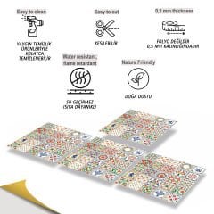 Tink Kendinden Yapışkanlı Modern Karo Desenli 30x30 cm Pvc Karo Kaplama